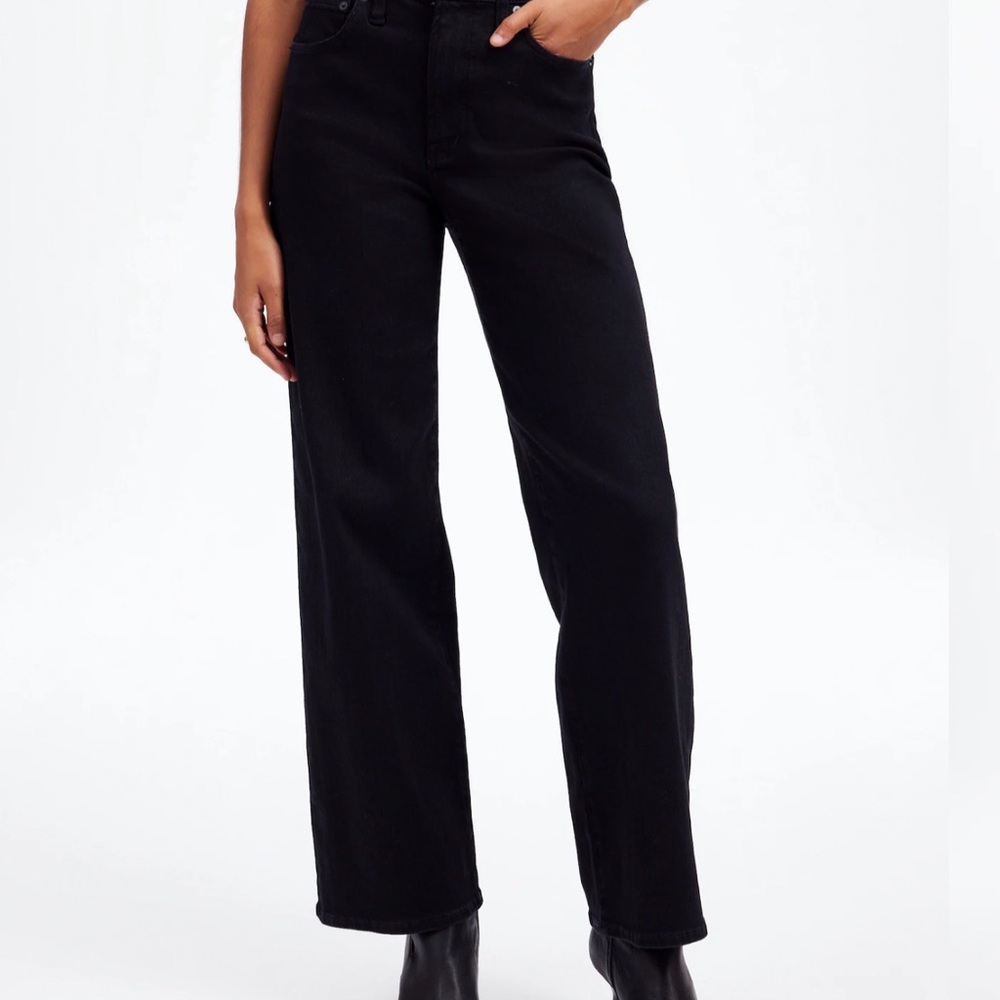 Madewell Women's Classic Black Wide Leg Jeans